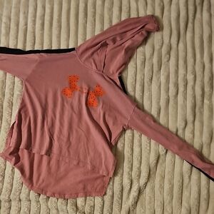 Under Armour Pink Long Sleeve with Orange Logo